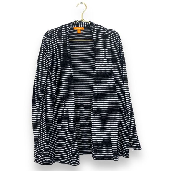 Joe Fresh Cotton Striped Long Sleeve Cardigan Womens M Open Front‎ Sweater 0285 - Picture 1 of 5